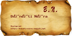 Bánáti Nóra névjegykártya